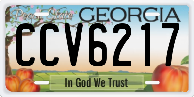 GA license plate CCV6217