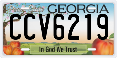 GA license plate CCV6219