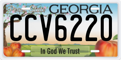 GA license plate CCV6220