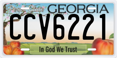 GA license plate CCV6221