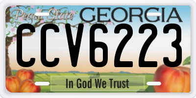 GA license plate CCV6223