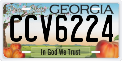 GA license plate CCV6224