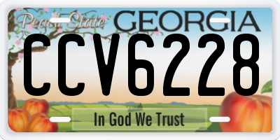 GA license plate CCV6228