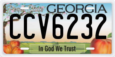 GA license plate CCV6232