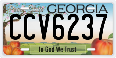 GA license plate CCV6237