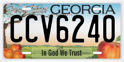 GA license plate CCV6240