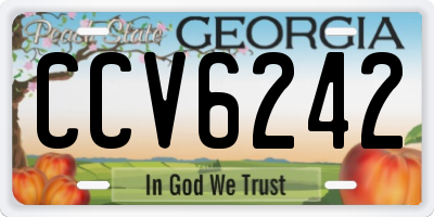 GA license plate CCV6242