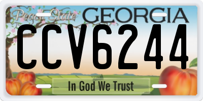 GA license plate CCV6244