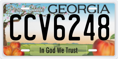 GA license plate CCV6248