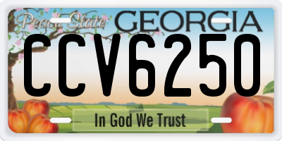 GA license plate CCV6250