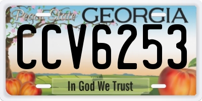 GA license plate CCV6253