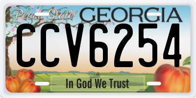 GA license plate CCV6254