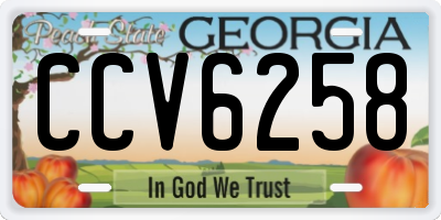GA license plate CCV6258