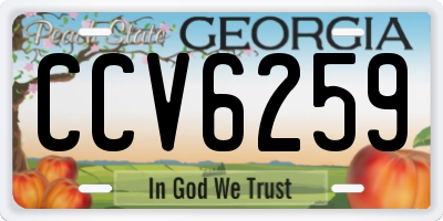 GA license plate CCV6259