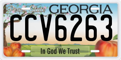 GA license plate CCV6263