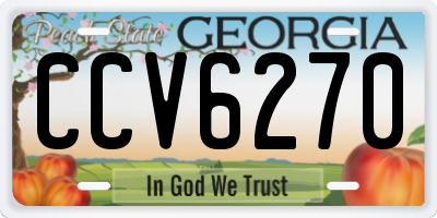 GA license plate CCV6270