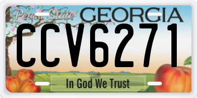 GA license plate CCV6271