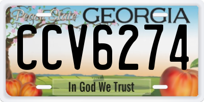 GA license plate CCV6274