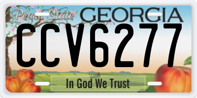 GA license plate CCV6277