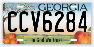 GA license plate CCV6284