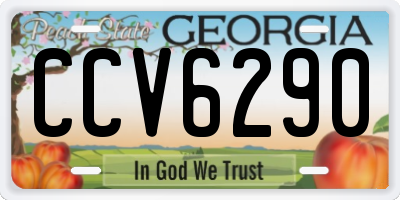 GA license plate CCV6290