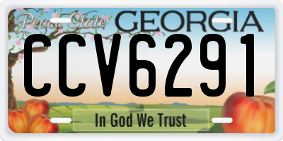GA license plate CCV6291