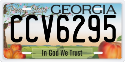 GA license plate CCV6295