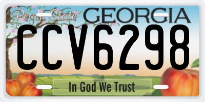 GA license plate CCV6298