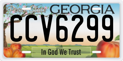 GA license plate CCV6299