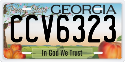 GA license plate CCV6323
