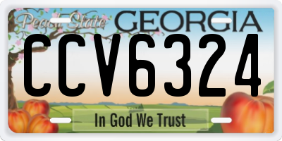 GA license plate CCV6324