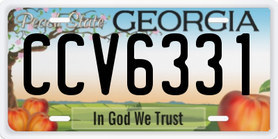 GA license plate CCV6331