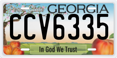 GA license plate CCV6335