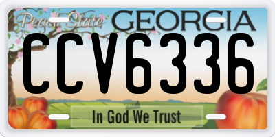 GA license plate CCV6336