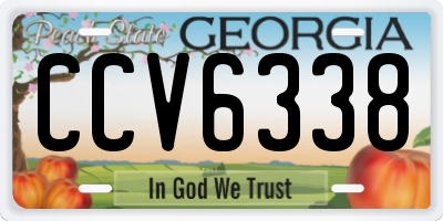 GA license plate CCV6338