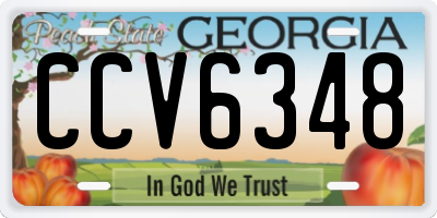 GA license plate CCV6348