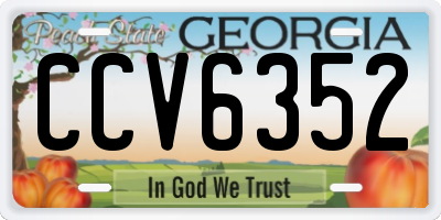 GA license plate CCV6352