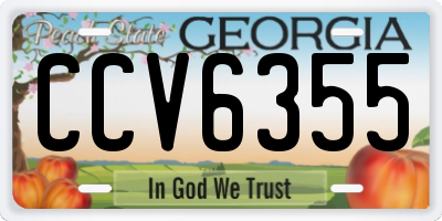 GA license plate CCV6355