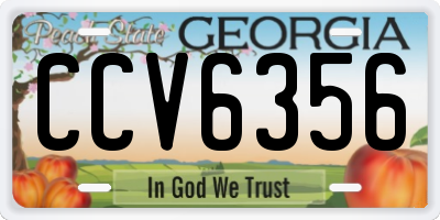 GA license plate CCV6356