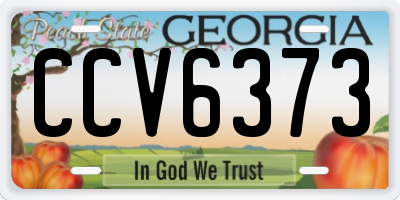 GA license plate CCV6373
