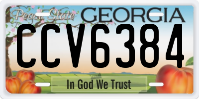 GA license plate CCV6384