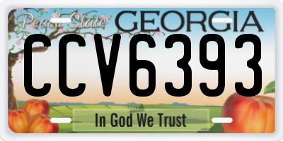 GA license plate CCV6393