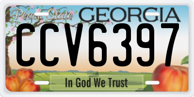 GA license plate CCV6397