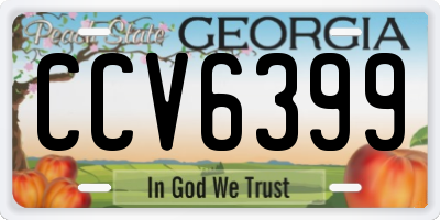 GA license plate CCV6399