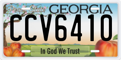 GA license plate CCV6410