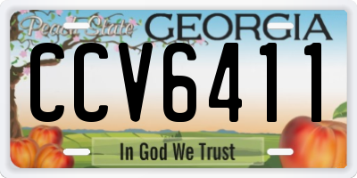 GA license plate CCV6411