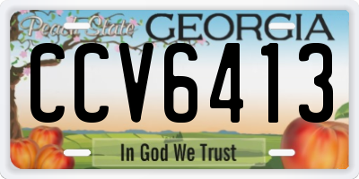 GA license plate CCV6413