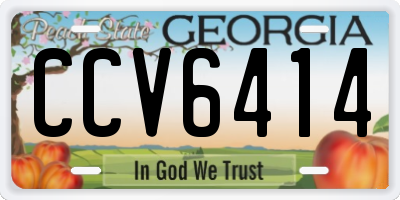 GA license plate CCV6414