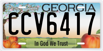 GA license plate CCV6417