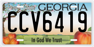 GA license plate CCV6419